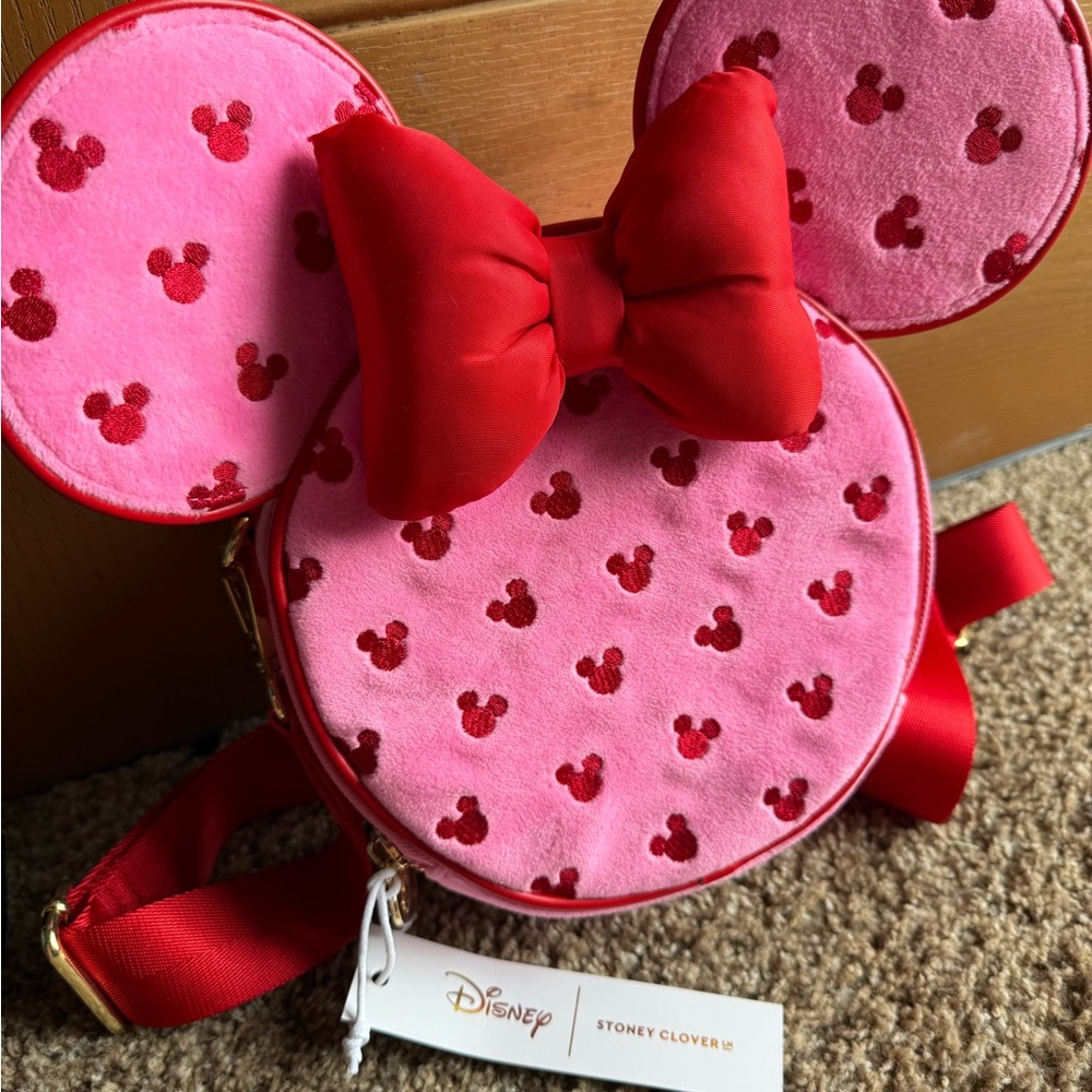 Stoney Clover Lane Pink and Red Disney Mouse Ears Bag